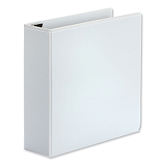 Universal Deluxe Easy-to-Open D-Ring View Binder, 3 Rings, 3" Capacity, 11 x 8.5, White (UNV30752)