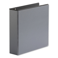 Universal Deluxe Easy-to-Open D-Ring View Binder, 3 Rings, 2" Capacity, 11 x 8.5, Black (UNV30731)