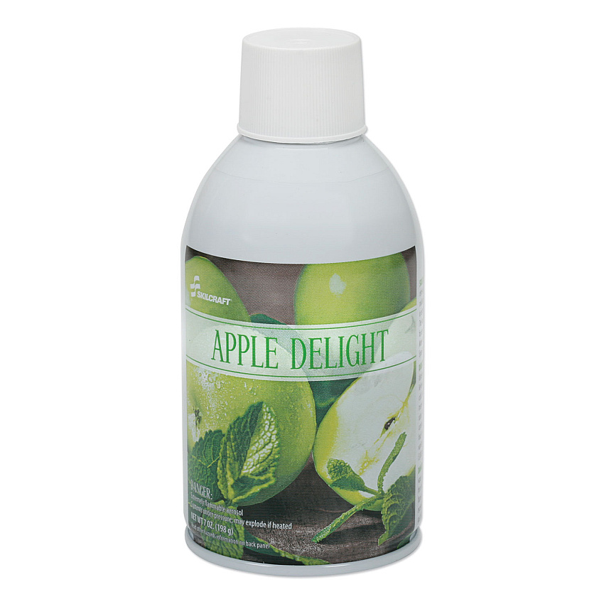 AbilityOne 6840013684787, SKILCRAFT, Zep Meter Mist Refills, Green Apple, 10 oz Aerosol Spray, 12/Box