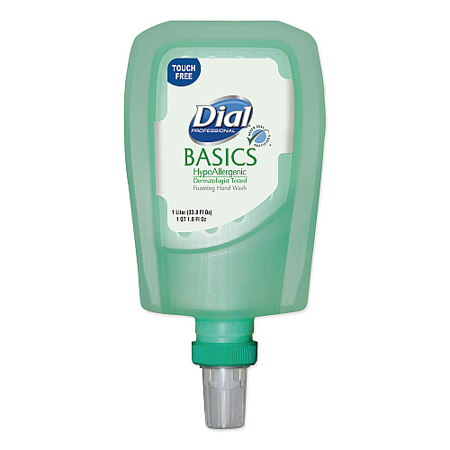 Dial Professional Basics Hypoallergenic Foaming Hand Wash Refill for FIT Touch Free Dispenser, Honeysuckle, 1 L (16722EA)