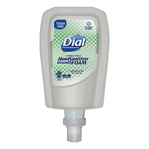 Dial Professional Antibacterial Foaming Hand Sanitizer Refill for FIT Touch Free Dispenser, 1 L Bottle, Fragrance-Free, 3/Carton (16694)