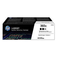 HP 202X CF500XD High Yield Black Toner Cartridge 2-pack