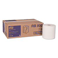 Tork Advanced Hardwound Roll Towel, 1-Ply, 7.88" x 800 ft, White, 6 Rolls/Carton (RB800)