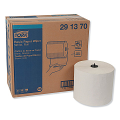 Tork Basic Paper Wiper Roll Towel, 7.68" x 1,150 ft, White, 4 Rolls/Carton (291370)