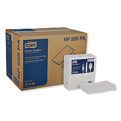 Tork Advanced Dinner Napkins, 2-Ply, 15" x 17", 1/8 Fold, White, 100/PK, 28 PK/CT (NP528PA)
