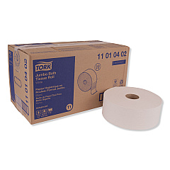 Tork Advanced Jumbo Roll Bath Tissue, Septic Safe, 1-Ply, White, 3.48" x 2247 ft, 6 Rolls/Carton (11010402)