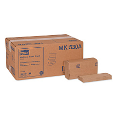 Tork Universal Multifold Hand Towel, 9.13 x 9.5, Natural, 250/Pack, 16 Packs/Carton (MK530A)