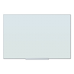 U Brands Floating Glass Ghost Grid Dry Erase Board, 36 x 24, White (2798U0001)