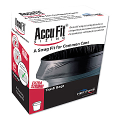 Linear Low Density Can Liners with AccuFit Sizing, 23 gal, 0.9 mil, 28" x 45", Black, 300/Carton (H5645TKRC1CT)
