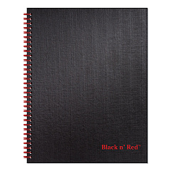 Black n' Red Hardcover Twinwire Notebook, SCRIBZEE Compatible, 1 Subject, Wide/Legal Rule, Black Cover, 11 x 8.5, 70 Sheets (K67030)