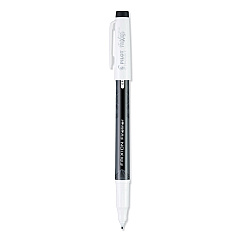 Pilot FriXion Fineliner Erasable Porous Point Pen, Stick, Fine 0.6 mm, Black Ink, Black Barrel, Dozen (11485)