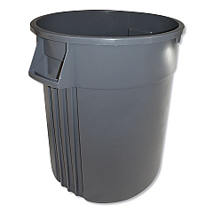Impact Gator Plus Container, Round, Plastic, 44 gal, Gray (77443)
