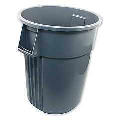 Impact Gator Plus Container, Round, Plastic, 55 gal, Gray (77553)