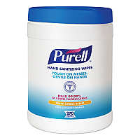 PURELL Sanitizing Hand Wipes, 6.75 x 6, White, 270/Canister, 6 Canisters/Carton (911306CT)