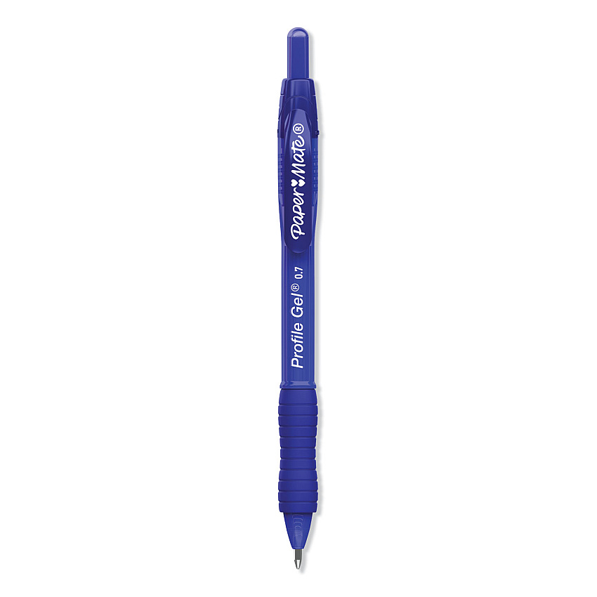 Paper Mate Profile Gel Pen, Retractable, Medium 0.7 mm, Blue Ink, Translucent Blue Barrel, 36/Pack (2095449)
