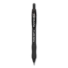 Paper Mate Profile Gel Pen, Retractable, Bold 1 mm, Black Ink, Translucent Black Barrel, Dozen (2095465)