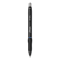 Sharpie S-Gel S-Gel High-Performance Gel Pen, Retractable, Fine 0.5 mm, Blue Ink, Black Barrel, Dozen (2096146)