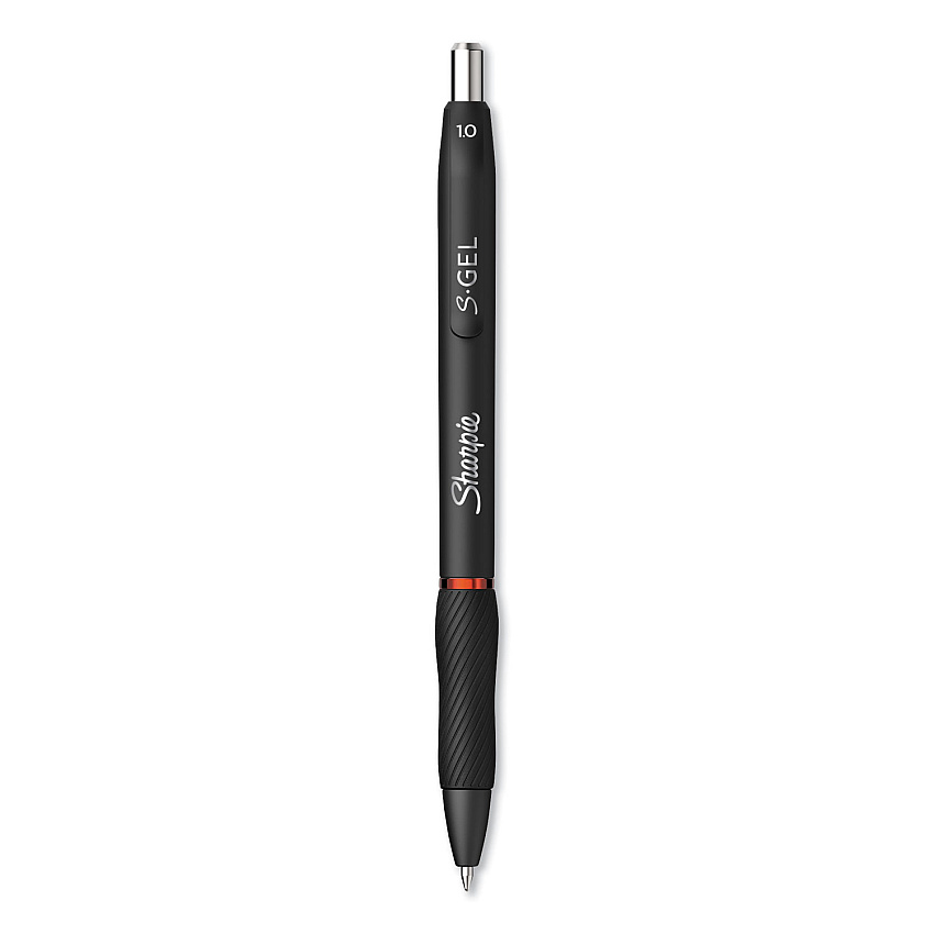 Sharpie S-Gel S-Gel High-Performance Gel Pen, Retractable, Bold 1 mm, Red Ink, Black Barrel, Dozen (2096136)