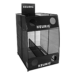 Keurig K-Cup Pod Wire Mesh Display Rack 4-Sleeve, 11 x 14 x 15.4, Black (7582)