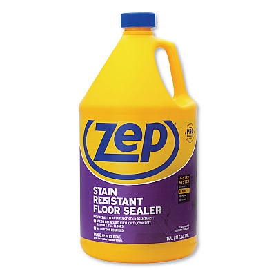 Zep Commercial Stain Resistant Floor Sealer, Unscented, 1 gal, 4/Carton (ZUFSLR128CT)