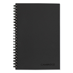 Cambridge Wirebound Guided QuickNotes Notebook, 1 Subject, List-Management Format, Dark Gray Cover, 8 x 5, 80 Sheets (06096)