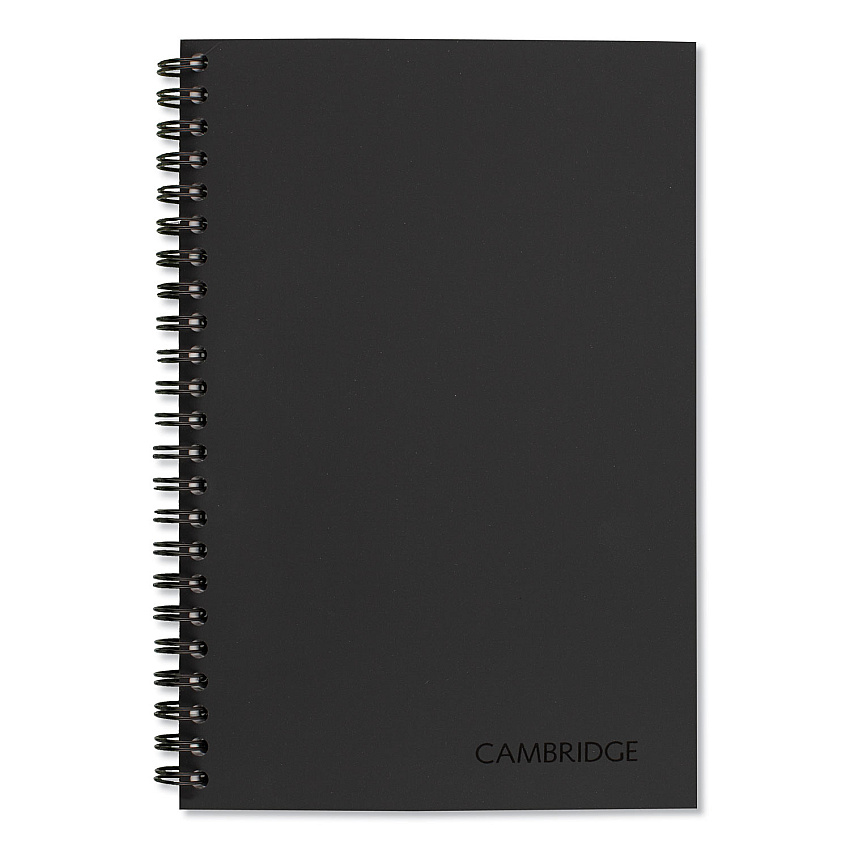 Cambridge Wirebound Guided QuickNotes Notebook, 1 Subject, List-Management Format, Dark Gray Cover, 8 x 5, 80 Sheets (06096)