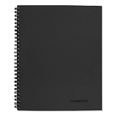 Cambridge Wirebound Guided QuickNotes Notebook, 1 Subject, List-Management Format, Dark Gray Cover, 11 x 8.5, 80 Sheets (06066)