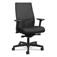 HON Ignition 2.0 4-Way Stretch Mid-Back Mesh Task Chair, Supports Up to 300 lb, 17" to 21" Seat Height, Black (I2M2AMNC10TK)