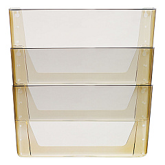 Storex Wall File, 3 Sections, Legal Size, 16" x 4" x 14", Smoke, 3/Set (70247U06C)