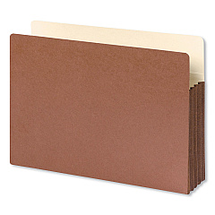 Smead Redrope Drop-Front File Pockets with Fully Lined Gussets, 3.5" Expansion, Legal Size, Redrope, 10/Box (74264)