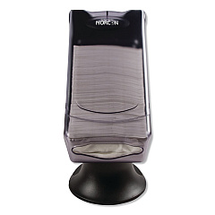 Morcon Paper Valay Tower Napkin Dispenser, 8 x 17.25 x 13, Transparent Black (NT555)