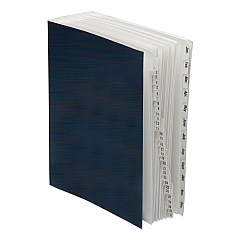 AbilityOne 7530016819292 SKILCRAFT File Sorter, 42 Dividers, Months/Dates, Letter-Size, Blue Cover