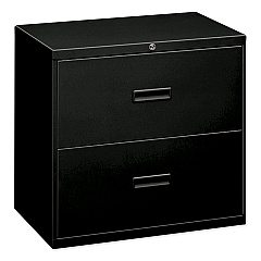 HON 400 Series Lateral File, 2 Legal/Letter-Size File Drawers, Black, 30" x 18" x 28" (432LP)