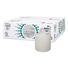 Papernet Heavenly Soft Center-Pull Towel, Dissolve Tech Micro Embossing, 1-Ply, 7.6 x 10, White, 3,600 Sheets/Roll (410334)