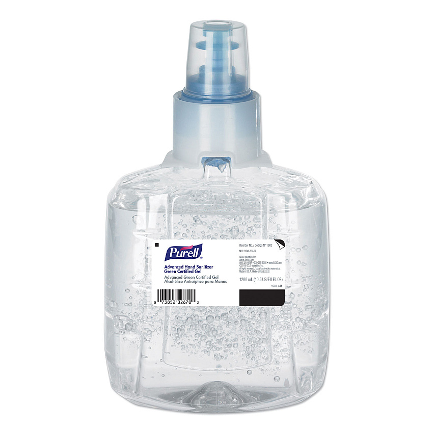 PURELL Green Certified Advanced Refreshing Gel Hand Sanitizer, For LTX-12, 1,200 mL, Fragrance-Free (190302EA)