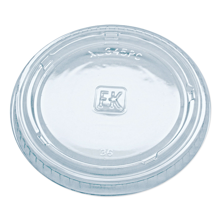 Fabri-Kal Portion Cup Lids, Fits 3.25 oz to 5.5 oz Cups, Clear, 2,500/Carton (XL345PC)