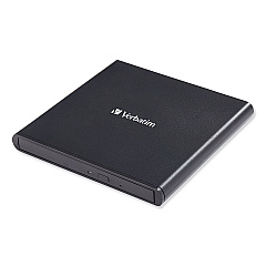 Verbatim External Slimline CD/DVD Writer, 8X DVD Write Speed/24X CD Write Speed (98938)