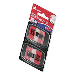 AbilityOne 7510013892262 SKILCRAFT Page Flags, 1 x 1.75, Red, SIGN HERE, 50 Flags/Dispenser, 2 Dispensers/Pack