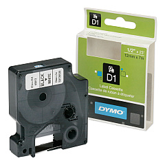 AbilityOne 7510016576746, Dymo/SKILCRAFT Label Cassette, 0.5" x 24 ft, White/Black