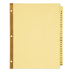 Avery Preprinted Laminated Tab Dividers w/Gold Reinforced Binding Edge, 25-Tab, Letter (11306)