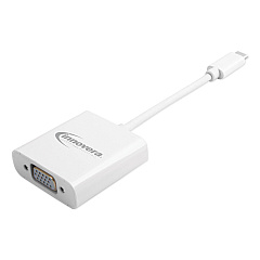 Innovera USB Type-C VGA Adapter, USB-C/VGA, 0.65 ft, White