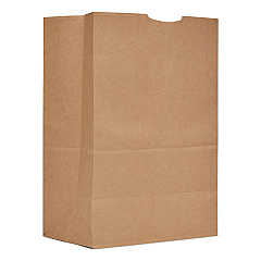 General Grocery Paper Bags, 57 lbs Capacity, 1/6 BBL, 12"w x 7"d x 17"h, Kraft, 500 Bags (SK1657)