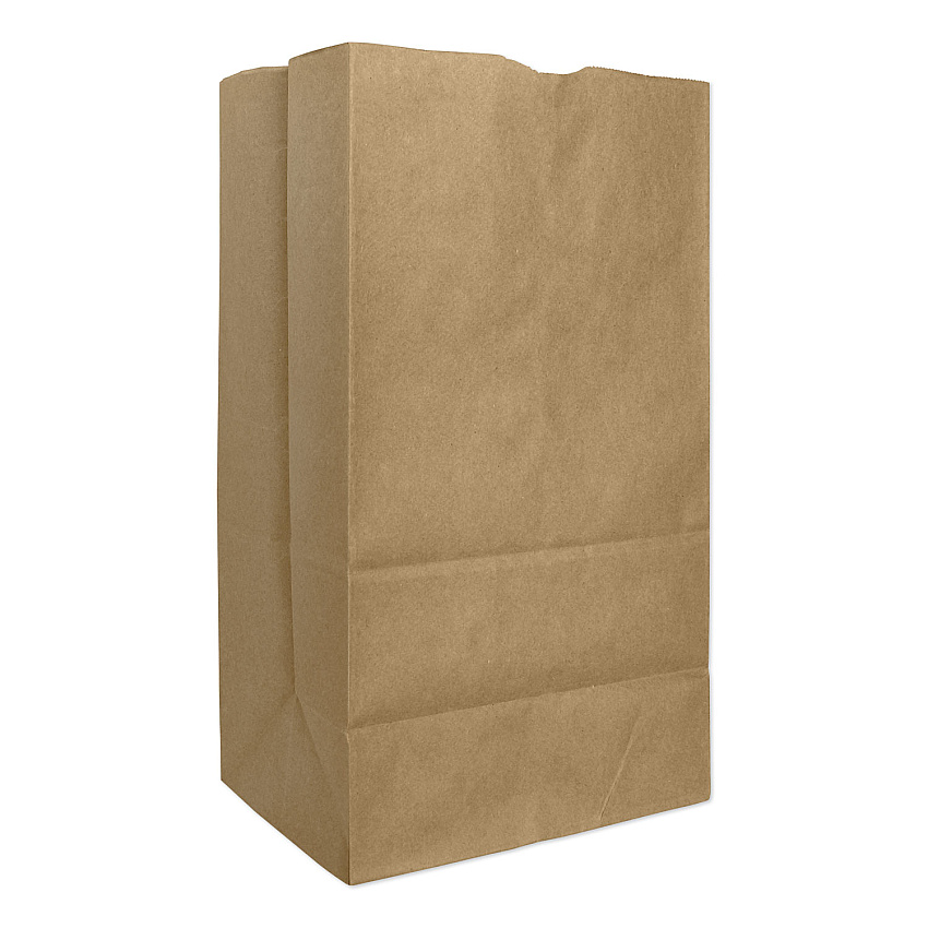 General Grocery Paper Bags, 57 lbs Capacity, #25, 8.25"w x 6.13"d x 15.88"h, Kraft, 500 Bags (GX2560S)