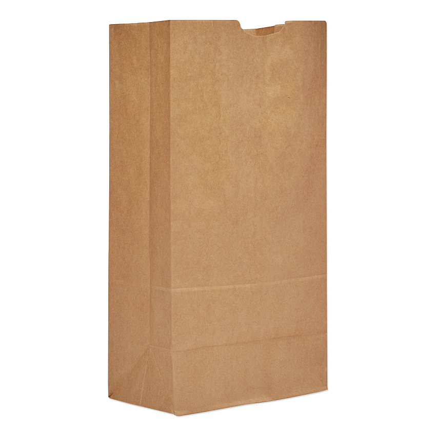 General Grocery Paper Bags, 20 lbs Capacity, #20, 8.25"w x 5.94"d x 16.13"h, Kraft, 500 Bags (GK20500)