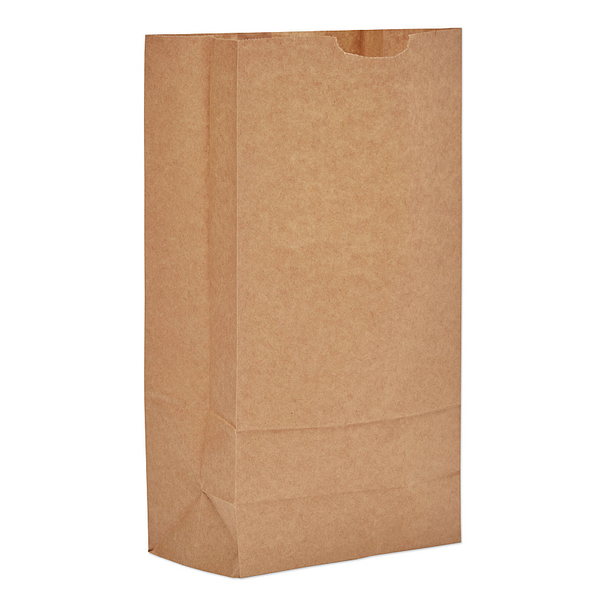General Grocery Paper Bags, 35 lbs Capacity, #10, 6.31"w x 4.19"d x 13.38"h, Kraft, 500 Bags (GK10500)