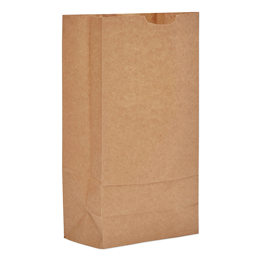 General Grocery Paper Bags, 57 lbs Capacity, #10, 6.31"w x 4.19"d x 13.38"h, Kraft, 500 Bags (GX10500)