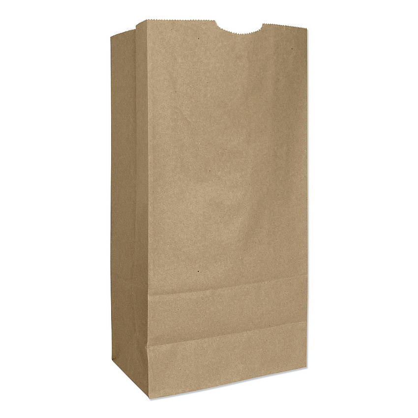 General Grocery Paper Bags, 50 lb Capacity, #16, 7.75" x 4.81" x 16", Kraft, 500 Bags (GH16)