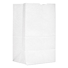 General Grocery Paper Bags, 40 lbs Capacity, #20 Squat, 8.25"w x 5.94"d x 13.38"h, White, 500 Bags (GW20S500)