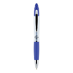 Zebra Z-Grip MAX Ballpoint Pen, Retractable, Medium 1 mm, Blue Ink, Silver Barrel, 12/Pack (22420)