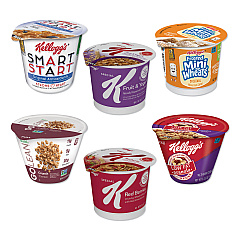 Kellogg's Breakfast Cereal - Single Serve, Classic Wellness Assortment, 2.2 oz Cup, 60/Carton (5X0404)